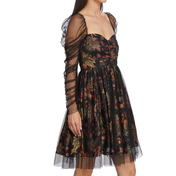 NWT Cara Cara Ritchie Layered Floral & Tulle dress M - Picture 7 of 14